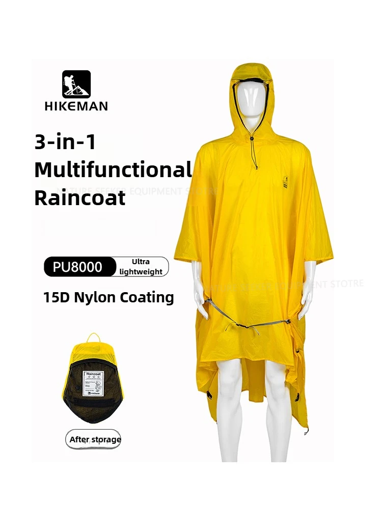 Fire Starting Kit - 15D/210T Raincoat Waterproof Rain Poncho Cover