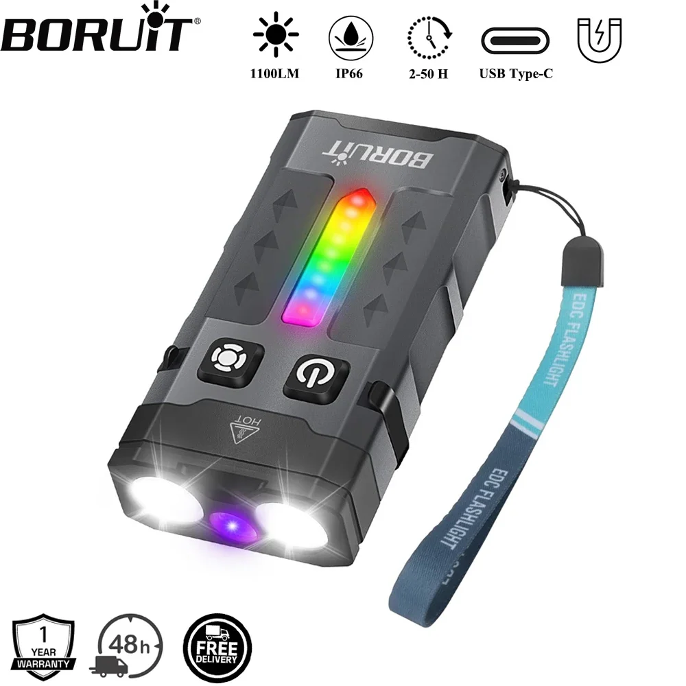 BORUiT EV20 1100LM EDC UV Keyc - Fishing Kit Compact ulasan dan harga