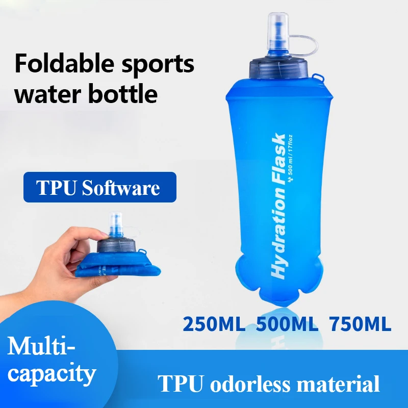 250ml 500ml 750ml Portable Fol - Water Bag Collapsible ulasan dan harga
