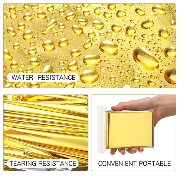 Gold‑Silver Mylar Thermal Surv - Survival Blanket Reflective ulasan dan harga