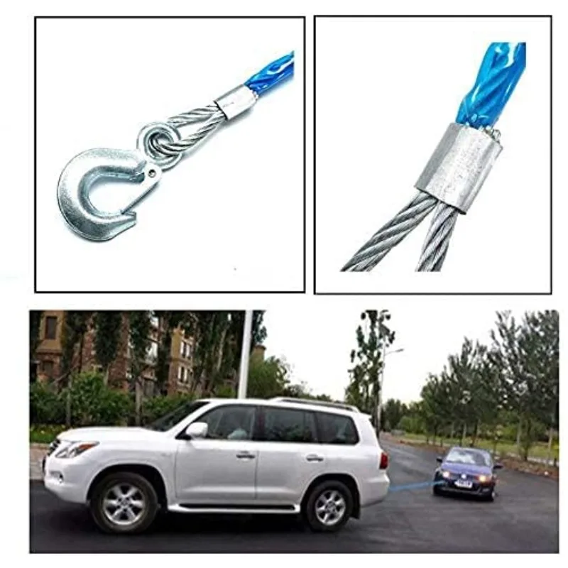 Car Towing Rope 3-7 Tons Steel - Rescue Rope Throw ulasan dan harga